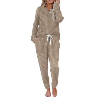Moshu 2-Piece Button Down Shirt and Drawstring Pants Set