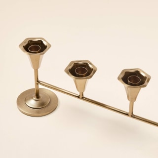 Hearth & Hand with Magnolia Metal Tabletop Brass Candelabra