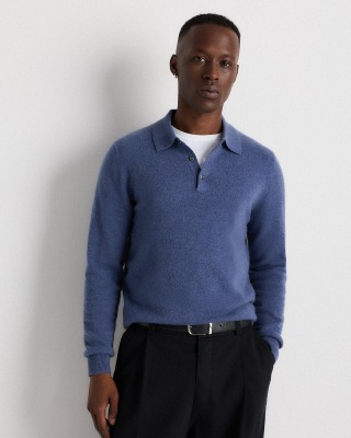 Quince Mongolian Cashmere Polo Sweater