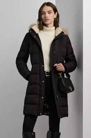 Lauren Ralph Lauren Faux-Fur Hooded Puffer Coat