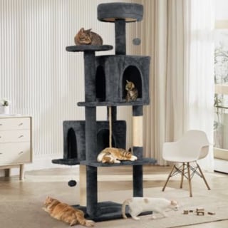 Tscomon Multi-Level Plush Cat Tree & Condo