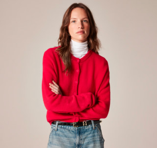 J.Crew Supersoft Bubble-hem Cardigan