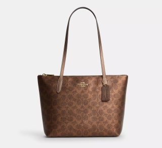 Coach Outlet Fiona Zip Tote Bag In Signature Canvas