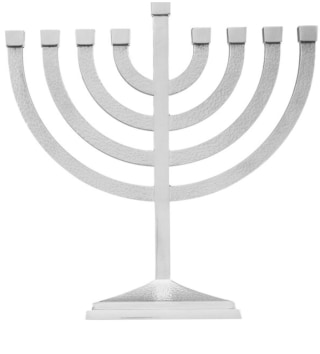 Rite Lite Polished Aluminum Traditional Menorah