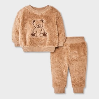 Cat & Jack Shearling Teddy Bear Sweatshirt and Jogger Pants Set