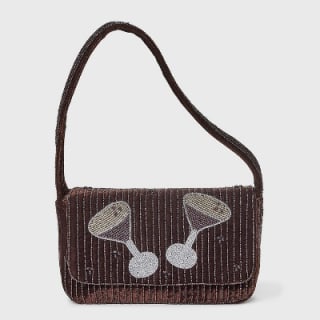 A New Day Embellished Espresso Martini Flap Shoulder Bag