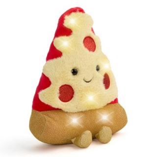 FAO Schwarz Glow Brights Plush LED with Sound Pizza Toy