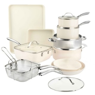 Gotham Steel Beige 15-Piece Nonstick Ceramic Cookware and Bakeware Set
