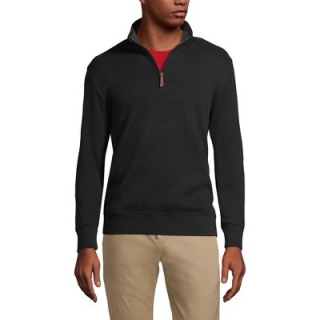 Lands' End Men's Bedford Quarter Zip Sweater