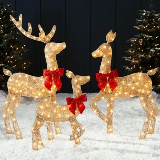Best Choice Products Deer Family Outdoor Christmas Decoration Set (175 Lights)