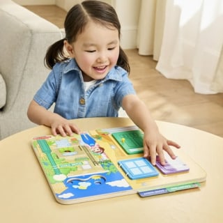 Melissa & Doug Ms. Rachel Sesame Street Wooden Daily Routines Activity Board