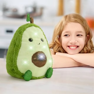 FAO Schwarz Glow Brights Plush LED with Sound Avocado Toy