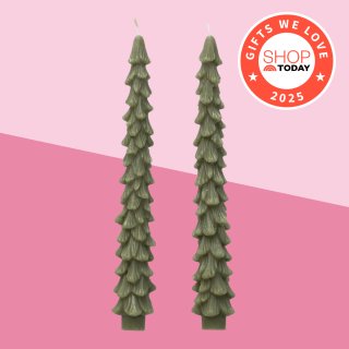 Creative Co-Op Unscented Tree Shaped Taper Candles