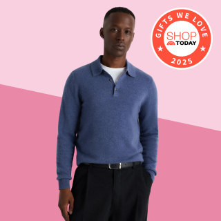 Quince Mongolian Cashmere Polo Sweater