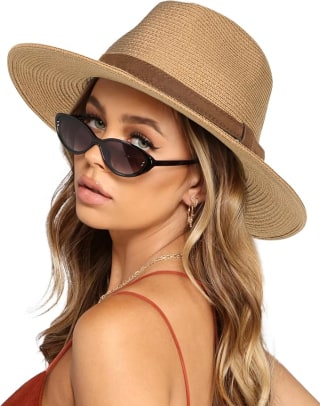 Furtalk Wide Brim Panama Hat