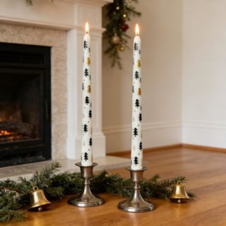 Printed Taper Candle Set 