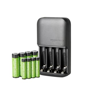 Amazon Basics NiMh Rechargeable Batteries (4 AA & 4 AAA) with 4 Bay Battery Charger