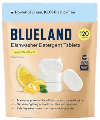 Blueland 100% Plastic-Free Dishwasher Detergent Tablets (120 Count)
