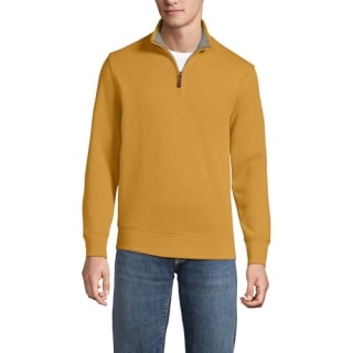 Lands' End Men's Bedford Rib Quarter Zip Sweater