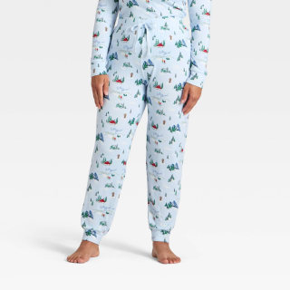 "Tis the Ski-son!" Cozy Knit Holiday Matching Family Pajama Pants