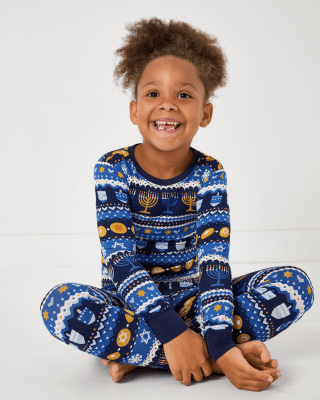 Hanukkah Fair Isle Two-Piece Pajama Set