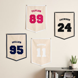 Pottery Barn Teen Personalized Varsity Number Pentagon Flag