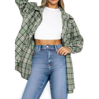 Fantaslook Plaid Flannel Button Down Shirt