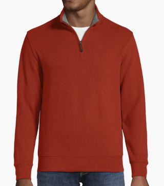Lands' End Bedford Rib Quarter Zip Sweater