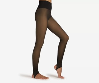 Lemon Opaque Fleece Lined Tights