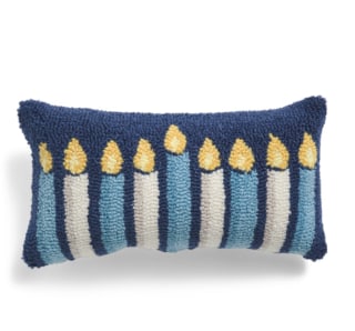 Peking Handicraft Menorah Hooked Pillow