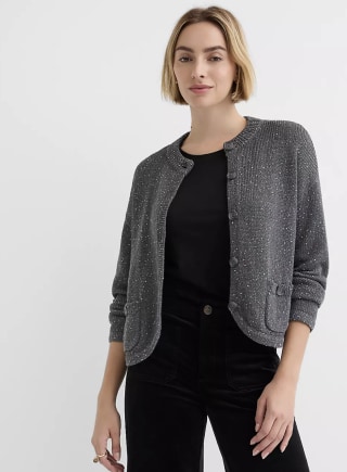 Loft Sequin Sweater Jacket