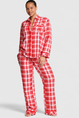 Victoria's Secret PINK Flannel Long Pajama Set