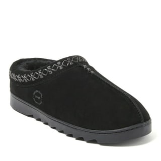 Dearfoams Doreen Genuine Suede Clog With Embroidery