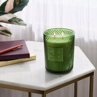 Threshold Swirled Glass Jar Candle