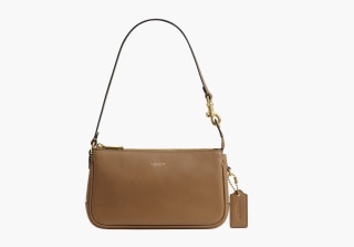Coach Plaza 18 Natural Grain Leather Shoulder Bag