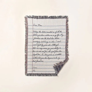 Uncommon Goods Personalized Hand-Written Letter Blanket
