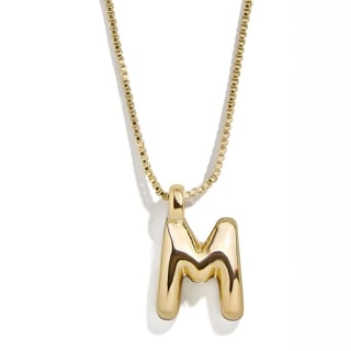 BaubleBar Mini Bubble Initial Necklace