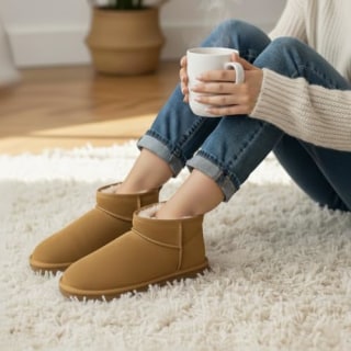 Cushionaire Hip 3 Genuine Suede Ankle Boots for Women