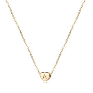 Fettero Gold Initial Heart Necklace