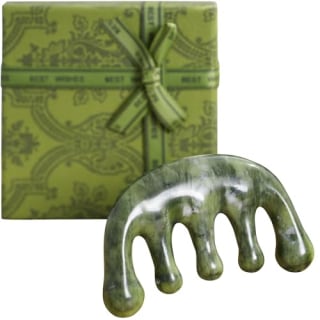 Jade Meridian Massage Comb for Face & Scalp