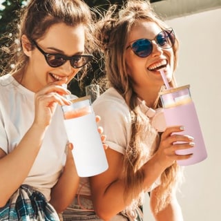 Tronco Glass Tumbler with Lid and Straw