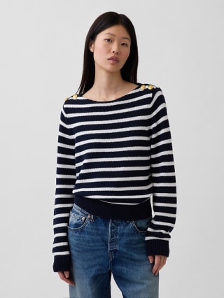Gap 100% Cotton Relaxed Boatneck Sweater