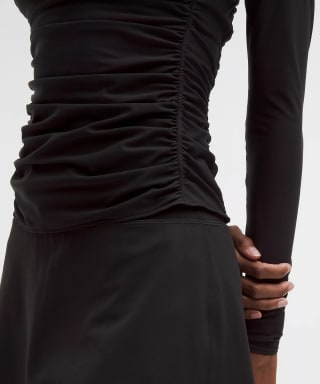 Lululemon Mesh Ruched Long-Sleeve Shirt