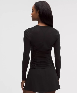 Lululemon Mesh Ruched Long-Sleeve Shirt