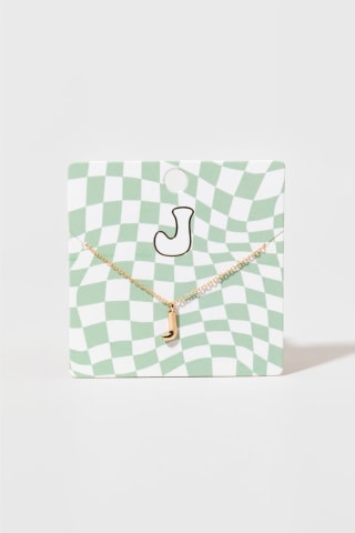 Francesca's Bubble Initial Necklace