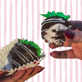 Andia's Ice Cream "Chocolate-Covered Strawberries" Ice Cream Bites