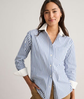 UnTuckit Cotton Stripe Relaxed Melanie Shirt