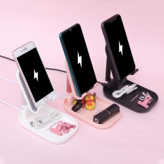 Multitasky Deluxe Foldable Cell Phone Charger Stand & iPad Holder