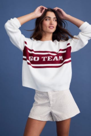 Francesca's Go Team Pullover Sweater