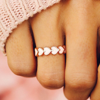 Pura Vida Love Hearts Band Ring